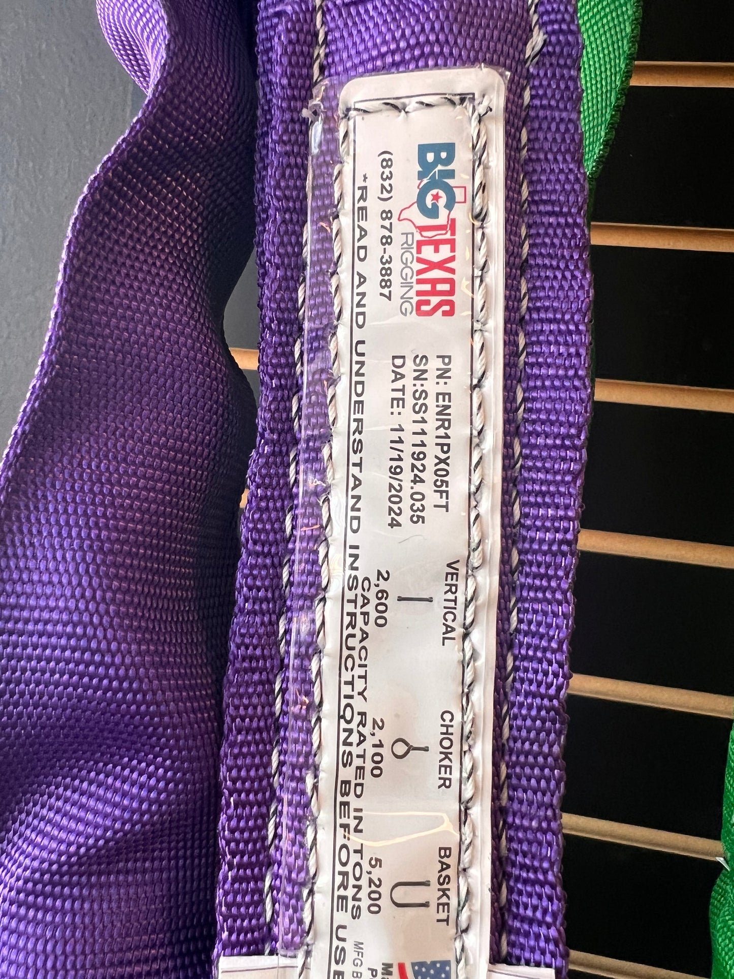 Endless Polyester Round Lifting Sling | BTR-ERS1 | Purple - 2,600 lbs WLL | 20FT